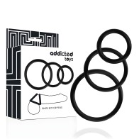 Addicted Toys Black Penis Ring Set