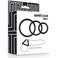 Addicted Toys Black Penis Ring Set