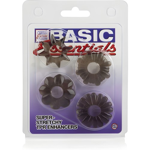 Basic Essentials - 4 Penis Rings Set