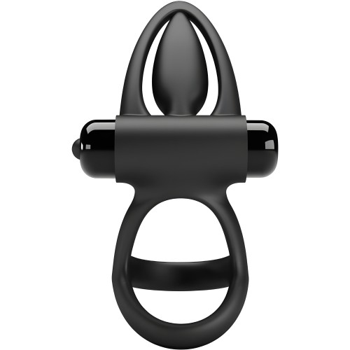 Pretty Love Vibrating Cock Ring - Black Silicone