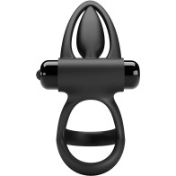 Pretty Love Vibrating Cock Ring - Black Silicone