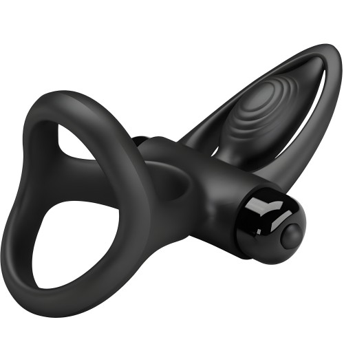 Pretty Love Vibrating Cock Ring - Black Silicone