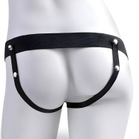 Adjustable Harness with Realistic Penis and Vibrator 17.8