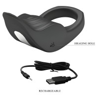 Pretty Love Susanna Vibrating Ring for Penis Black