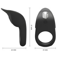 Pretty Love Susanna Vibrating Ring for Penis Black