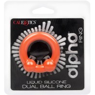 Alpha Anillo Doble Bola Naranja de Calexotics