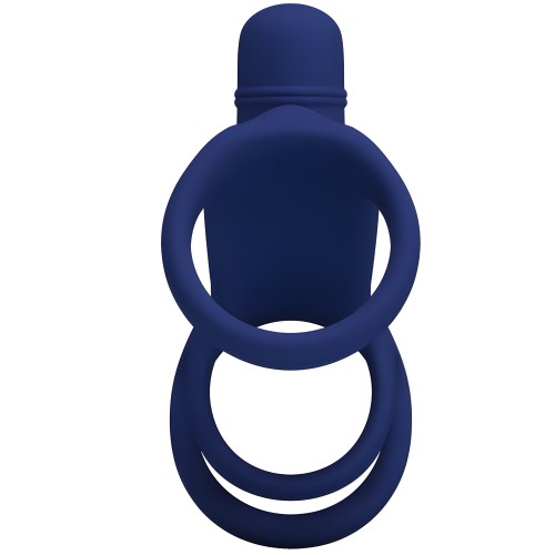 Pretty Love Elish Vibrating Ring with Extension Blue