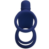 Pretty Love Elish Vibrating Ring with Extension Blue