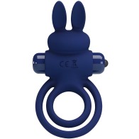 Pretty Love - Darey Doble Anillo Vibrador Rabbit Azul
