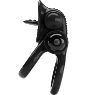 Pretty Love Passionate Ring Double Vibrating Ring + Clitoral Stimulator Black