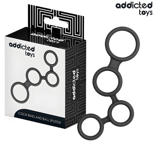 Penis Ring with Testicle Dividers by Addicted Toys