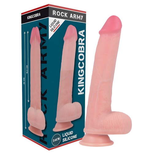 Rockarmy Kingcobra Dildo Realístico Liquid Silicone 24 Cm - Calidad Premium