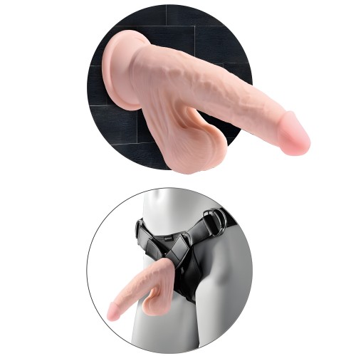 King Cock - Plus 3d Dildo Swinging Balls 24.5 Cm Natural