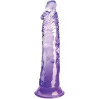 King Cock Clear Realistic Penis 19.7 cm Purple