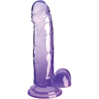 Clear Realistic Penis With Balls 15.2 cm