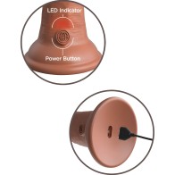 King Cock - Elite Realistic Dildo Vibrator & Silicone 20.3 cm Caramel