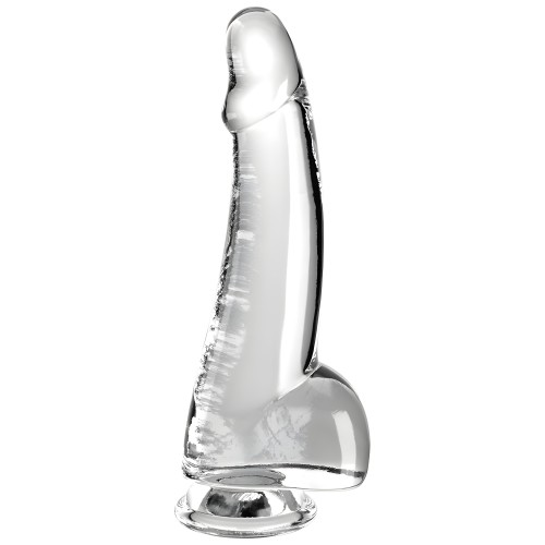 King Cock Clear Dildo with Testicles