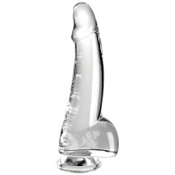 King Cock Clear Dildo with Testicles