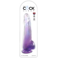 King Cock Clear Dildo with Balls