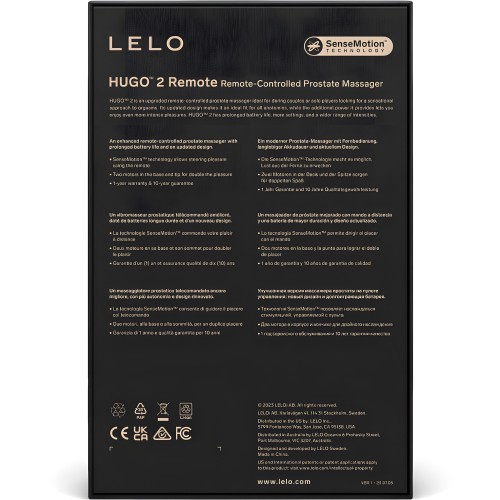 Hugo 2 Masajeador De Prostata Control Remoto