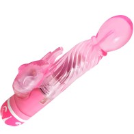 Baile Multi-Speed Vibrator with Clitoral Stimulator Pink
