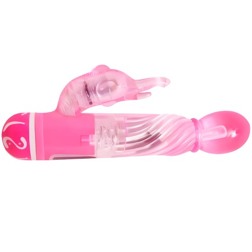 Baile Multi-Speed Vibrator with Clitoral Stimulator Pink