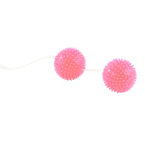 Textured Pleasure Balls - Pink 3.6 cm