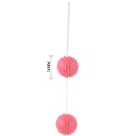 Textured Pleasure Balls - Pink 3.6 cm