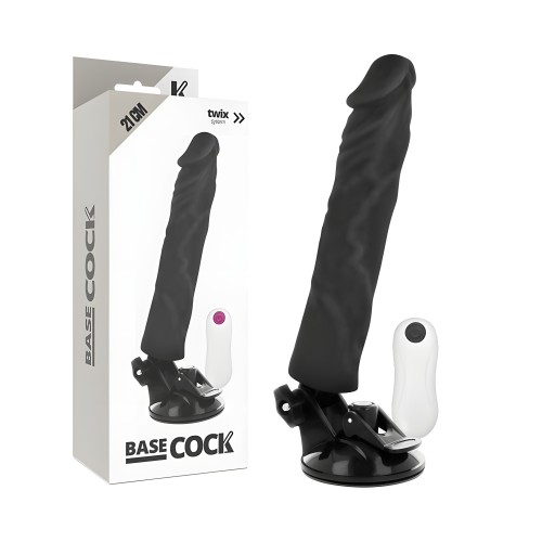 Remote Control Realistic Vibrator Black 21cm
