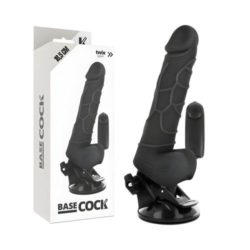 Basecock - Realistic Vibrator Remote Control Black 18.5 Cm -o- 4cm
