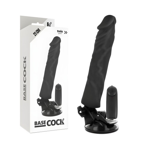 Vibrador Realístico Control Remoto Negro 21 Cm -o- 4 Cm