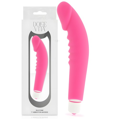 - Realistic Pleasure Vibrador Silicona Rosa