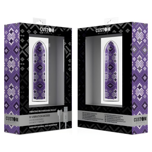 Custom Bullets Rechargeable Snake Violet 10 Intensities