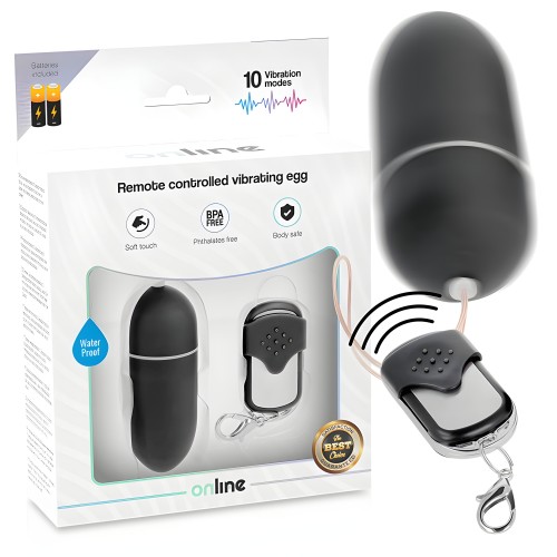 Online - Remote Control Vibrating Egg Black