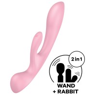 Satisfyer - Triple Oh Vibrador Híbrido Rosa