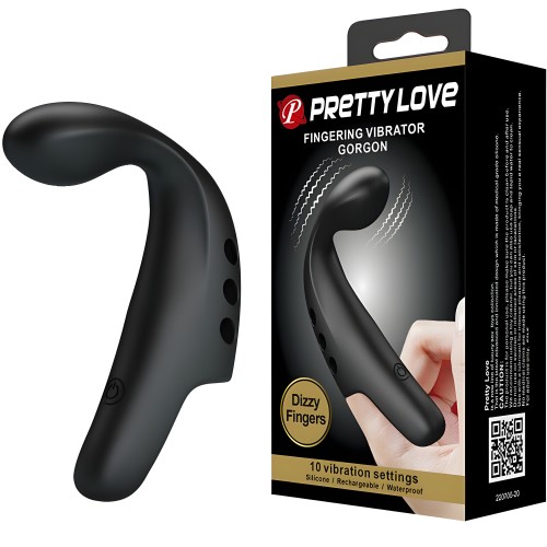Pretty Love Dedal Vibrador Gorgon Negro