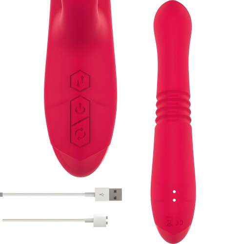 Intense Dua Multifunction Rechargeable Vibrator Red