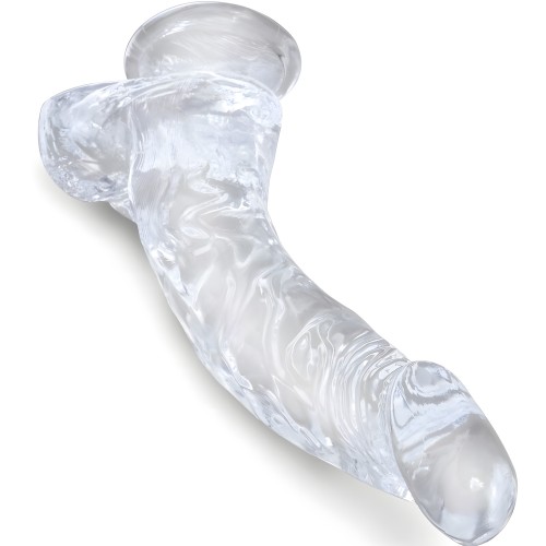 King Cock Clear Curved Penis - 16.5cm