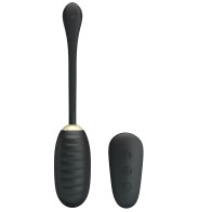 Doreen Huevo Vibrador De Lujo Recargable Negro Control Remoto - Pretty Love