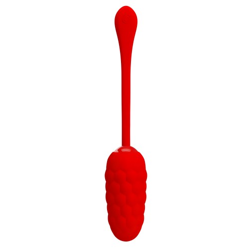 Pretty Love - Textured Rechargeable Vibrating Egg Red