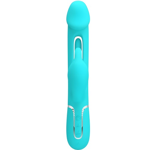 Pretty Love Kampas Vibrador Rabbit 3 En 1 Multifunción Con Lengua Verde A
