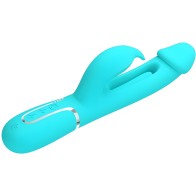 Pretty Love Kampas 3 in 1 Multifunctional Rabbit Vibrator with Tongue Green A