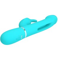 Pretty Love Kampas 3 in 1 Multifunctional Rabbit Vibrator with Tongue Green A