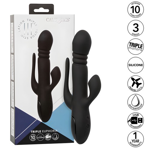 Calexotics Triple Euphoria Vibrator Black
