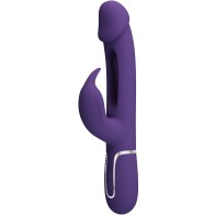 Pretty Love Kampas 3-in-1 Rabbit Vibrator with Tongue - Violet