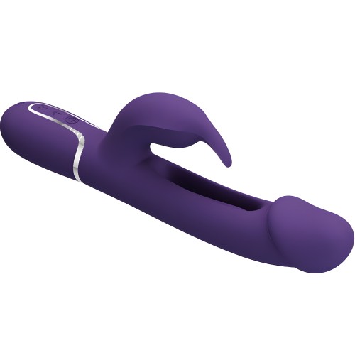 Pretty Love Kampas 3-in-1 Rabbit Vibrator with Tongue - Violet