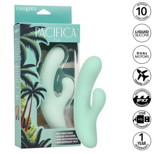 Calexotics - Pacifica Fiji Vibrador Y Estimulador Punto G 10 Vibraciones Aqua