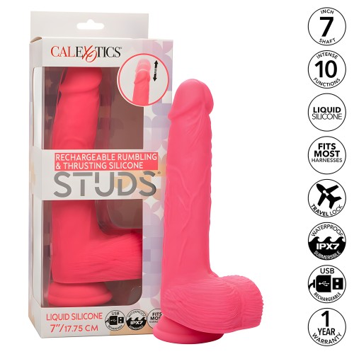 - Studs Vibrador Realístico 10 Vibraciones Y Rosa