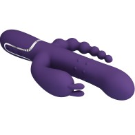 Pretty Love Cammy Triple Vibrador Multifunción 4 En 1 Morado