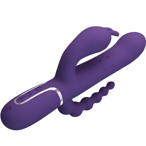 Pretty Love Cammy Triple Vibrador Multifunción 4 En 1 Morado